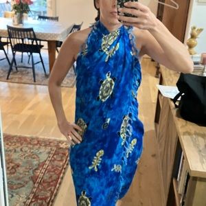 Turtle print/tropical sarong